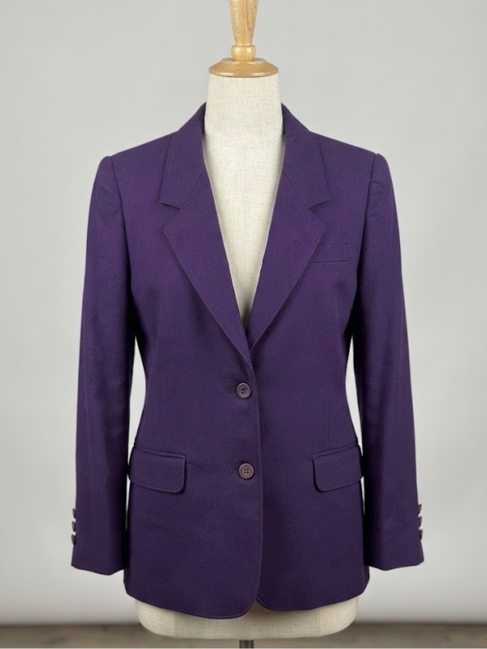 Vintage Petite Pendleton Purple Wool Blazer Jacket Women's Size 14 P Wool USA